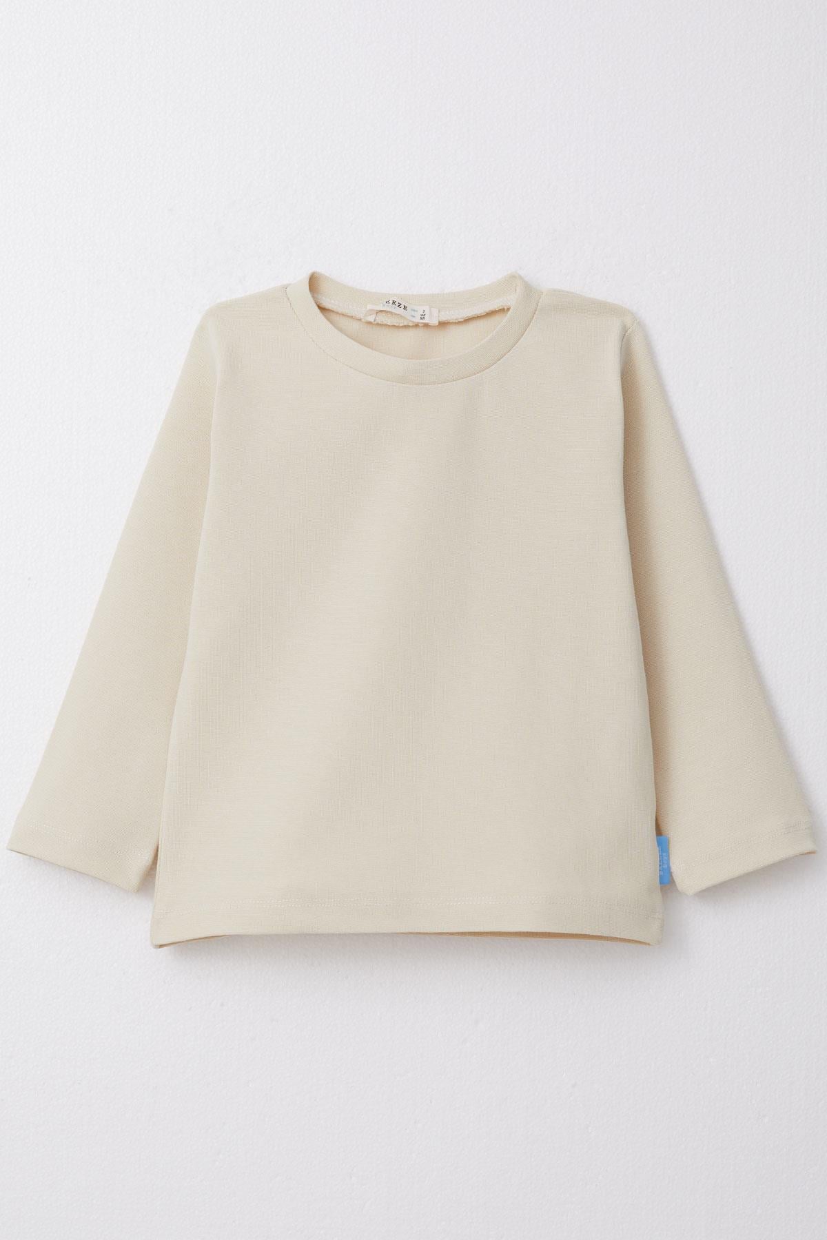 Breeze Erkek Çocuk Uzun Kollu Tişört Basic Krem (1-4 Yaş)
