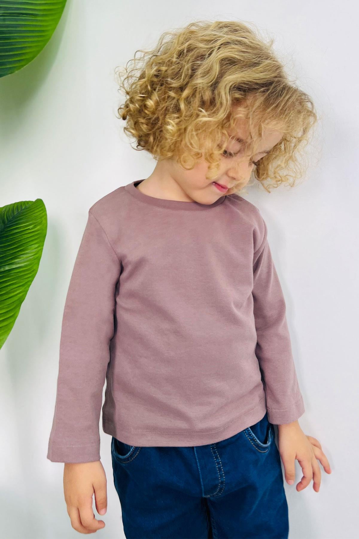 Breeze Erkek Çocuk Uzun Kollu Tişört Basic Vizon (1-3 Yaş)