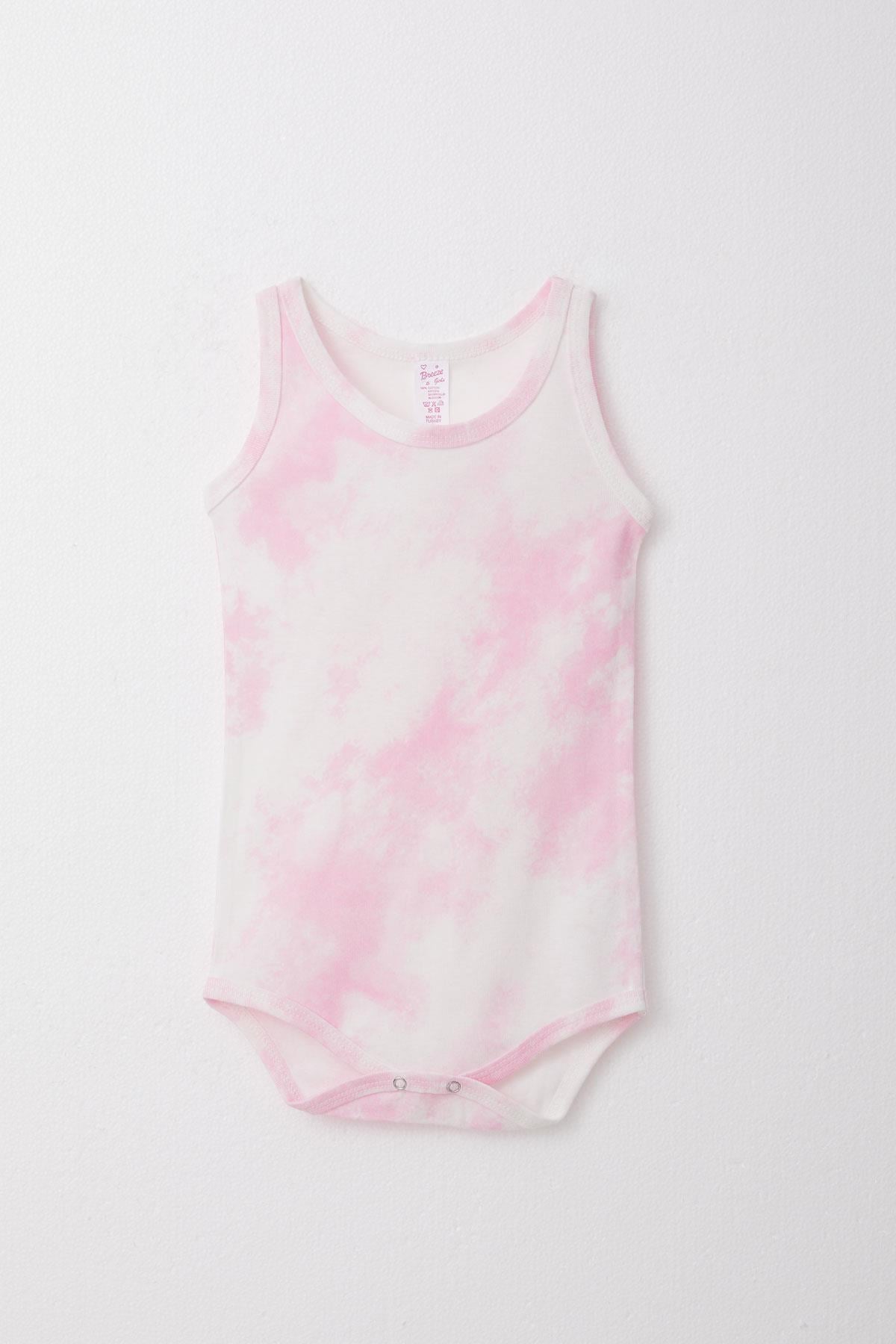 Breeze Kız Bebek Atlet Zıbın Body Batik Desen Pembe (9 Ay-3 Yaş)