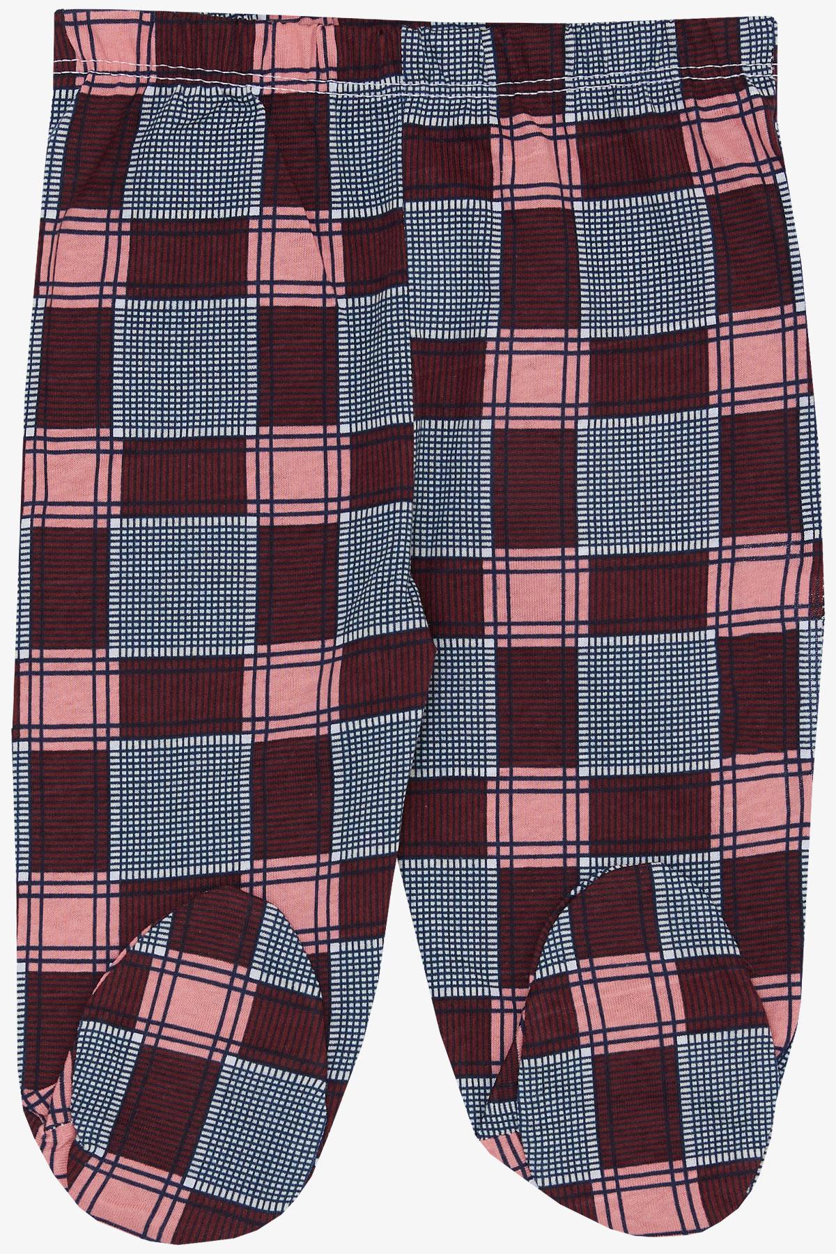 Breeze Kız Bebek Patikli Alt Ekose Desenli Karışık Renk (6 Ay)