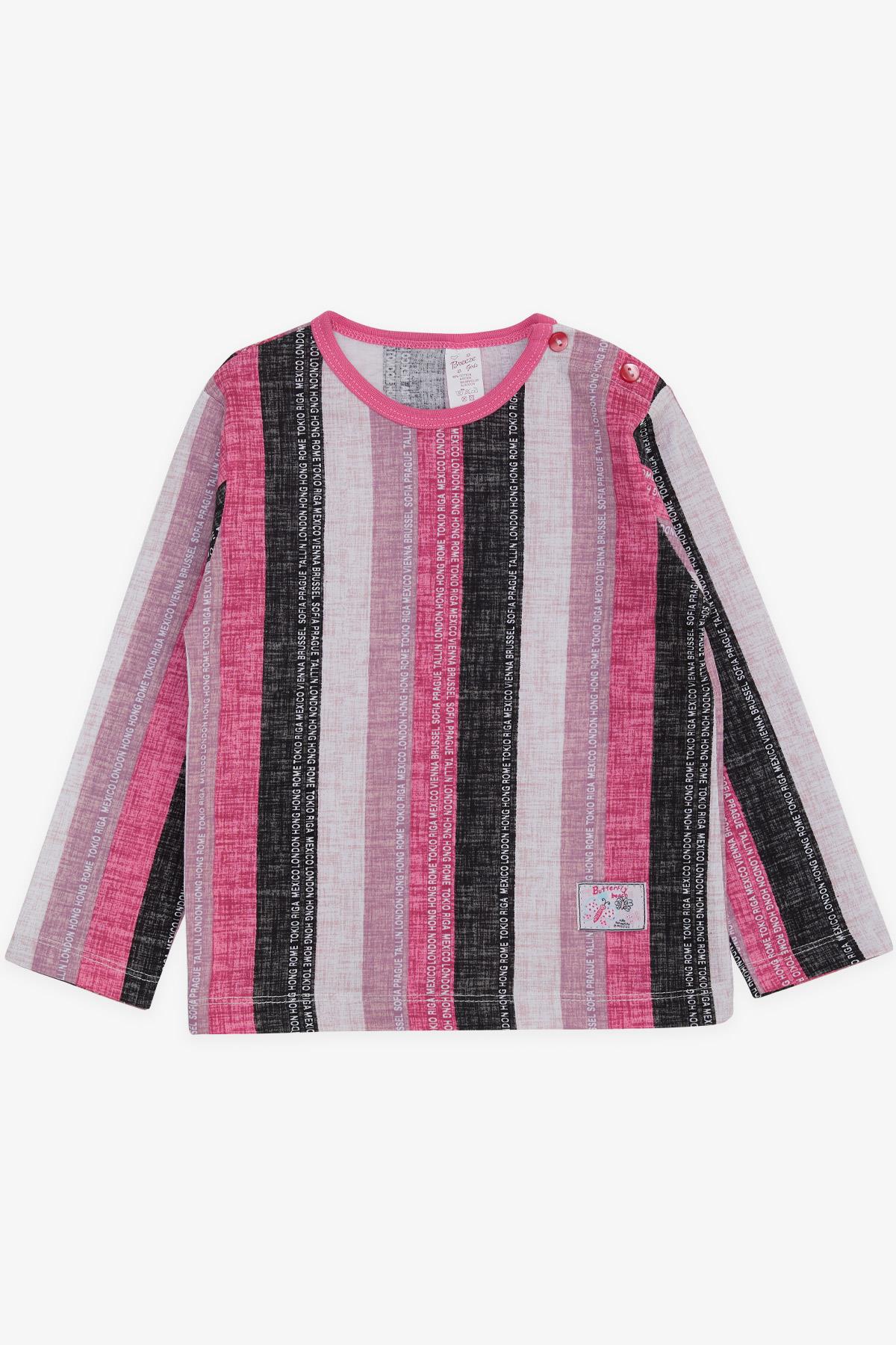 Breeze Kız Bebek Uzun Kollu Tişört Patlı Yazı Baskılı Karışık Renk (9 Ay-3 Yaş)