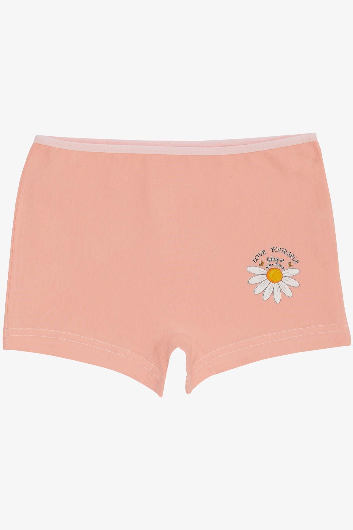 Breeze Kız Çocuk Boxer Papatya Baskılı Somon (5-11 Yaş)