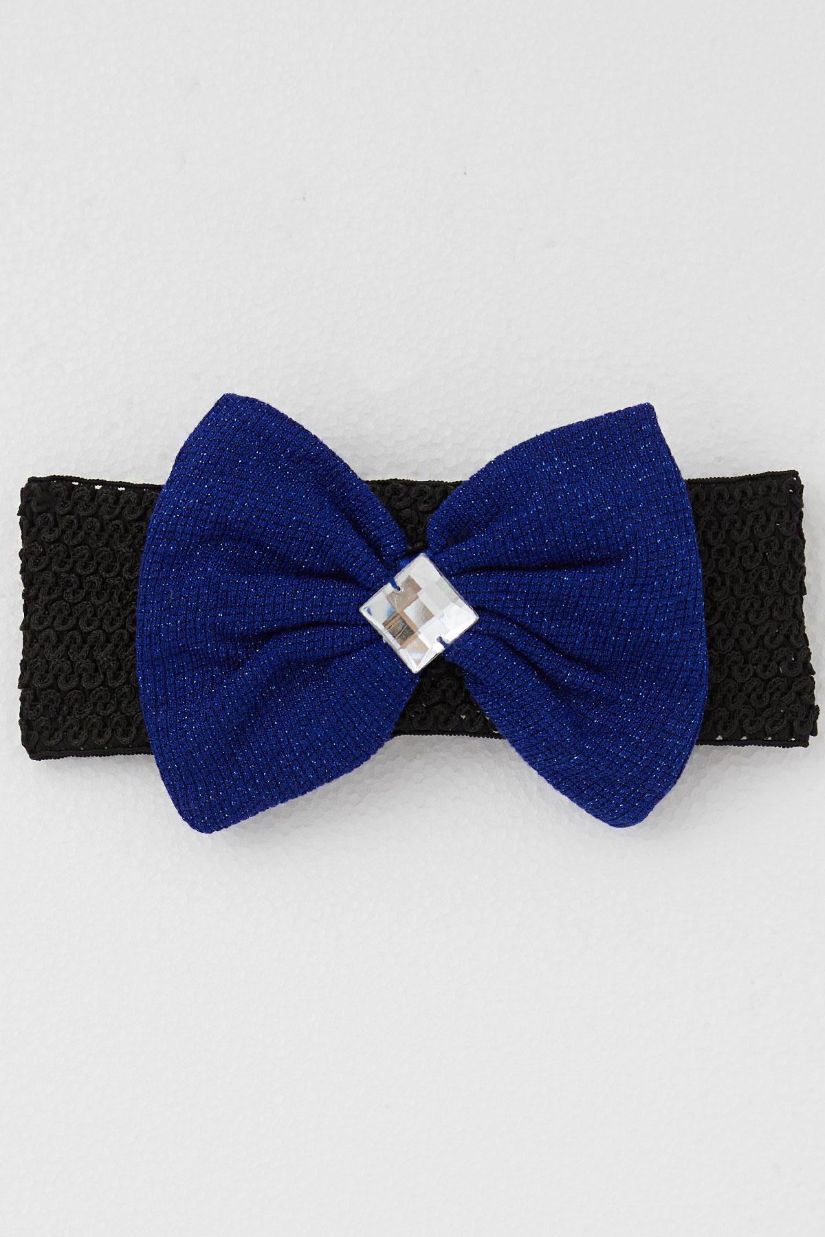 Breeze Kız Çocuk Kadife Bandana Mavi (175 mm-190 mm)