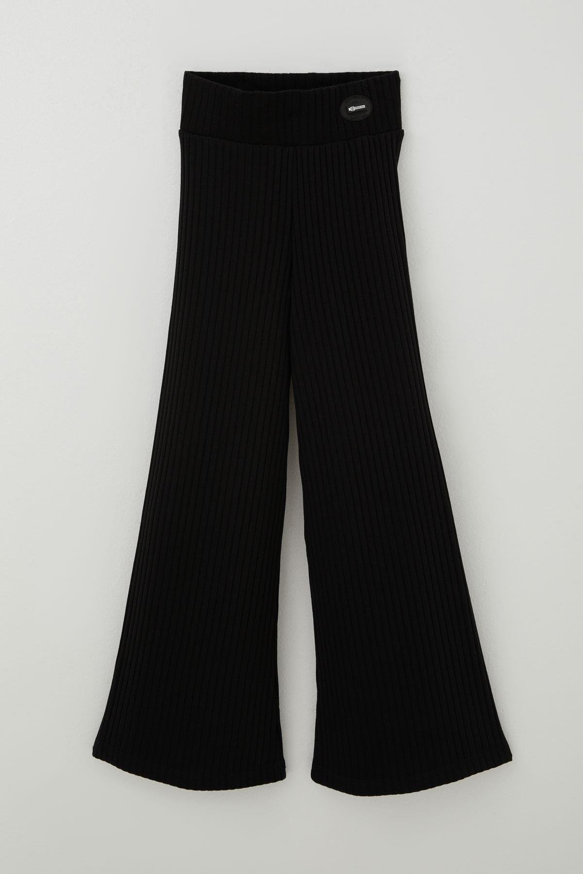 Breeze Kız Çocuk Pantolon Arma Aksesuar Detaylı Siyah (7-12 Yaş)