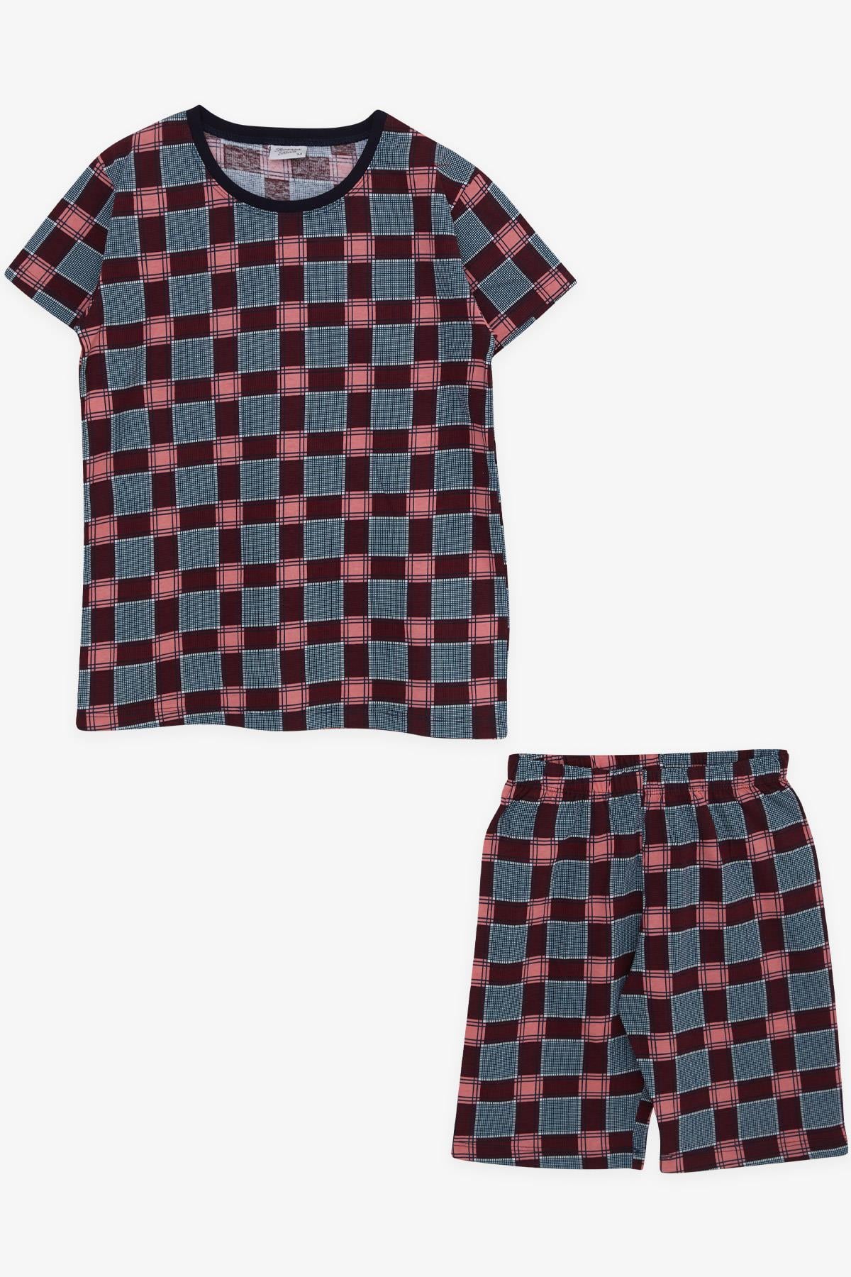 Breeze Kız Çocuk Şortlu Pijama Takımı Ekose Desenli Karışık Renk (10-14 Yaş)