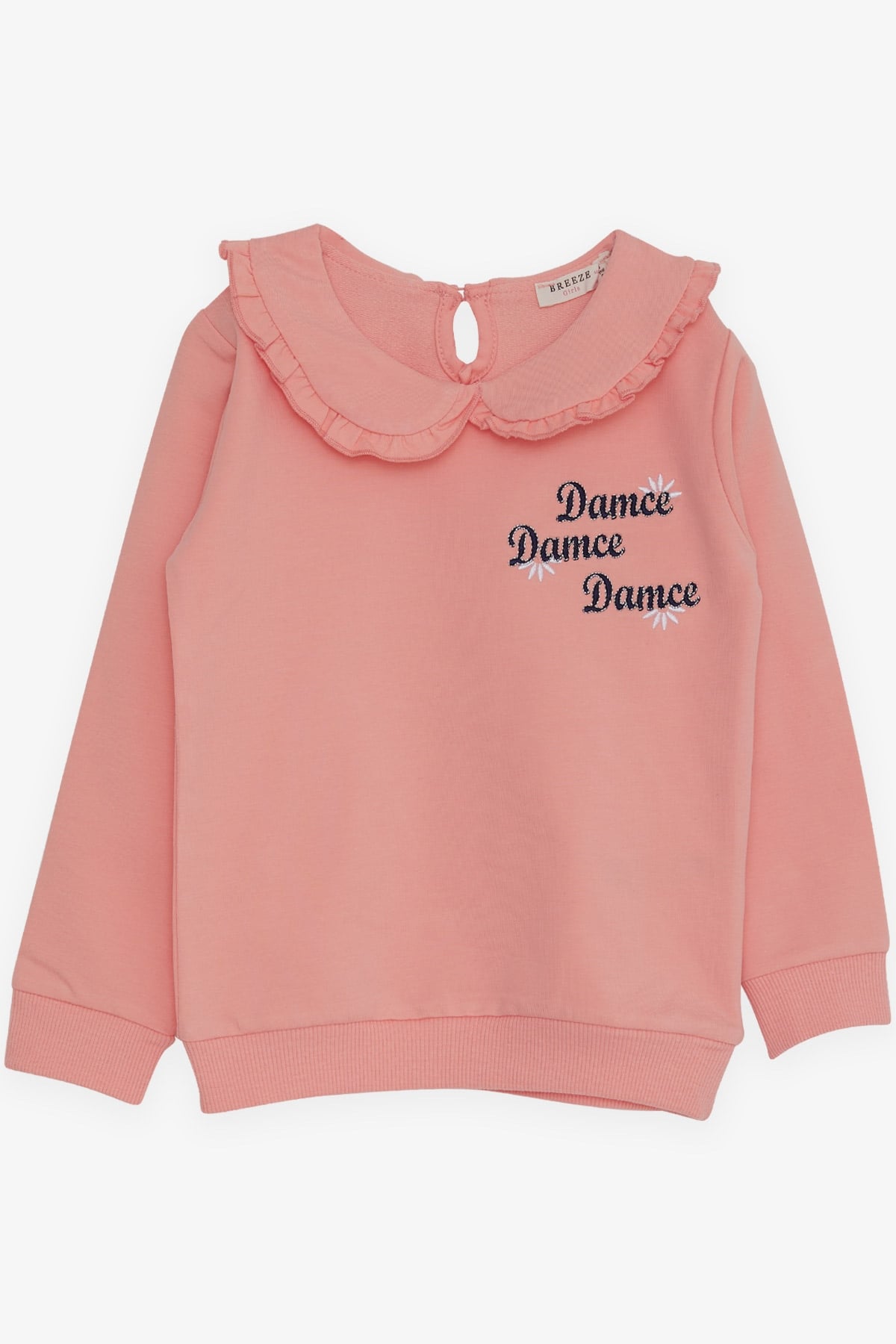 Breeze Kız Çocuk Sweatshirt Bebe Yaka Somon (1.5-5 Yaş)