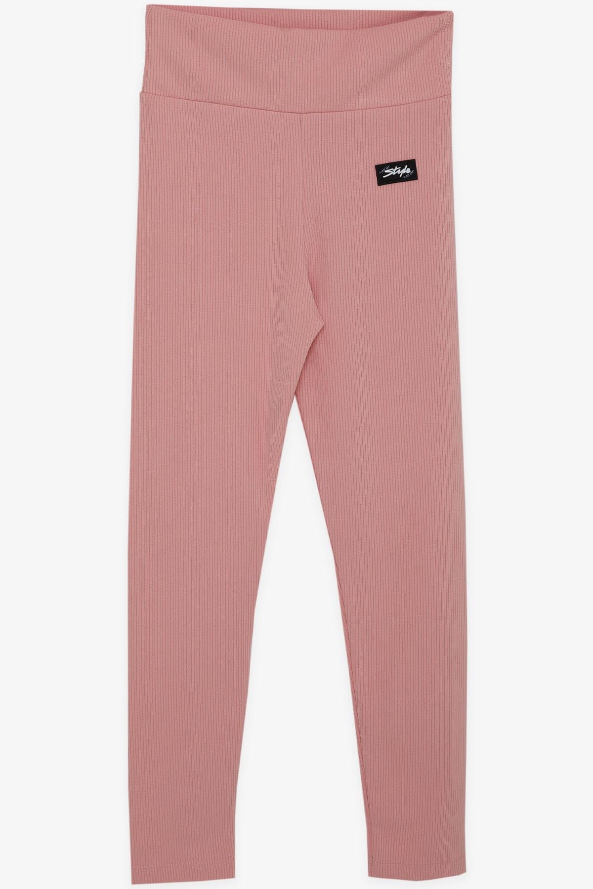 Breeze Kız Çocuk Tayt Fitilli Armalı Somon (8-14 Yaş)