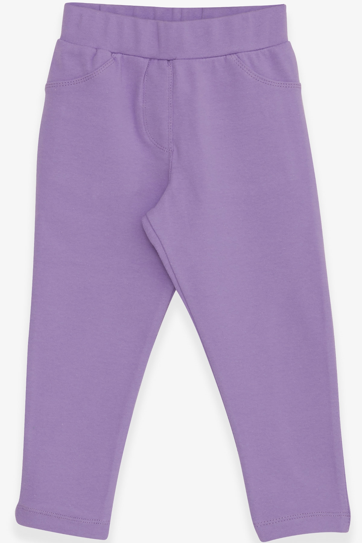 Breeze Kız Çocuk Tayt Pantolon Arkası Cepli Lila (2-6 Yaş)