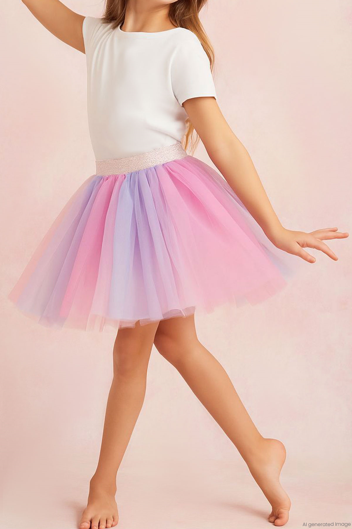 Breeze Kız Çocuk Tütü Etek Renkli Tüllü Karışık Renk (9-10 Yaş)