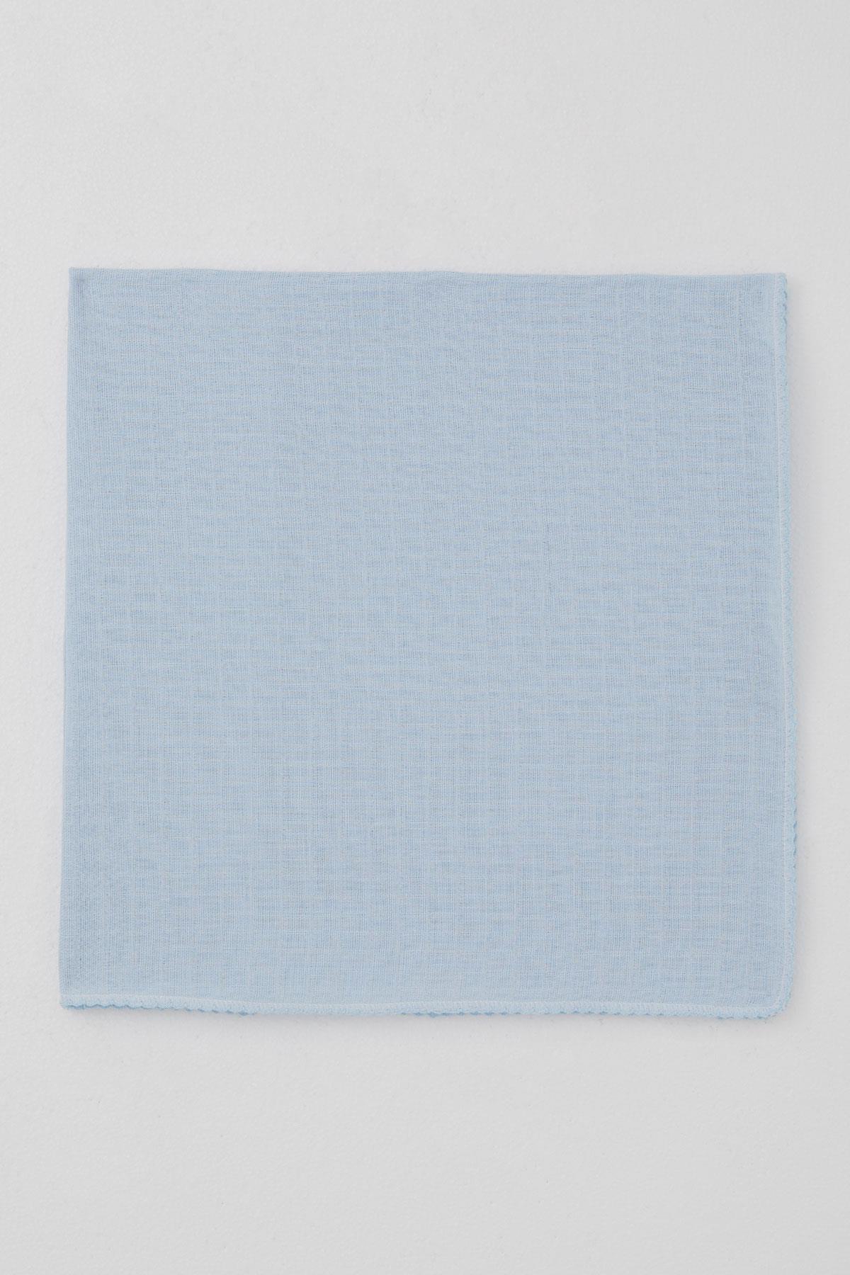 Breeze Yenidoğan Bebek Müslin Battaniye Kendinden Desenli Açık Mavi (Standart)