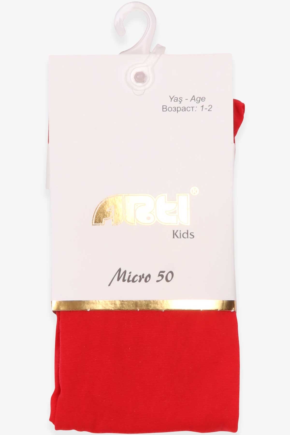 Katamino Kız Çocuk Külotlu Çorap Micro 50 Kırmızı (1-2-11-12 Yaş)