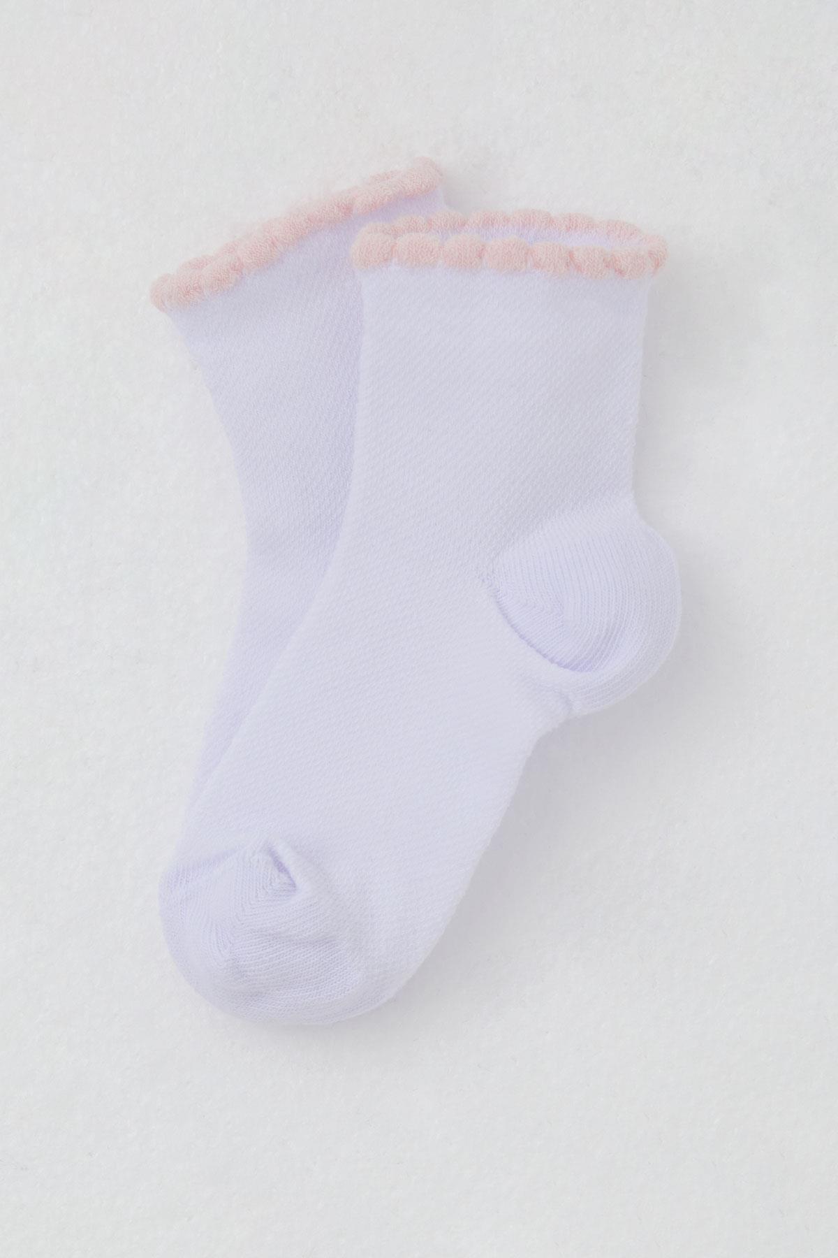 Katamino Kız Çocuk Soket Çorap Basic Beyaz (1-6 Yaş)