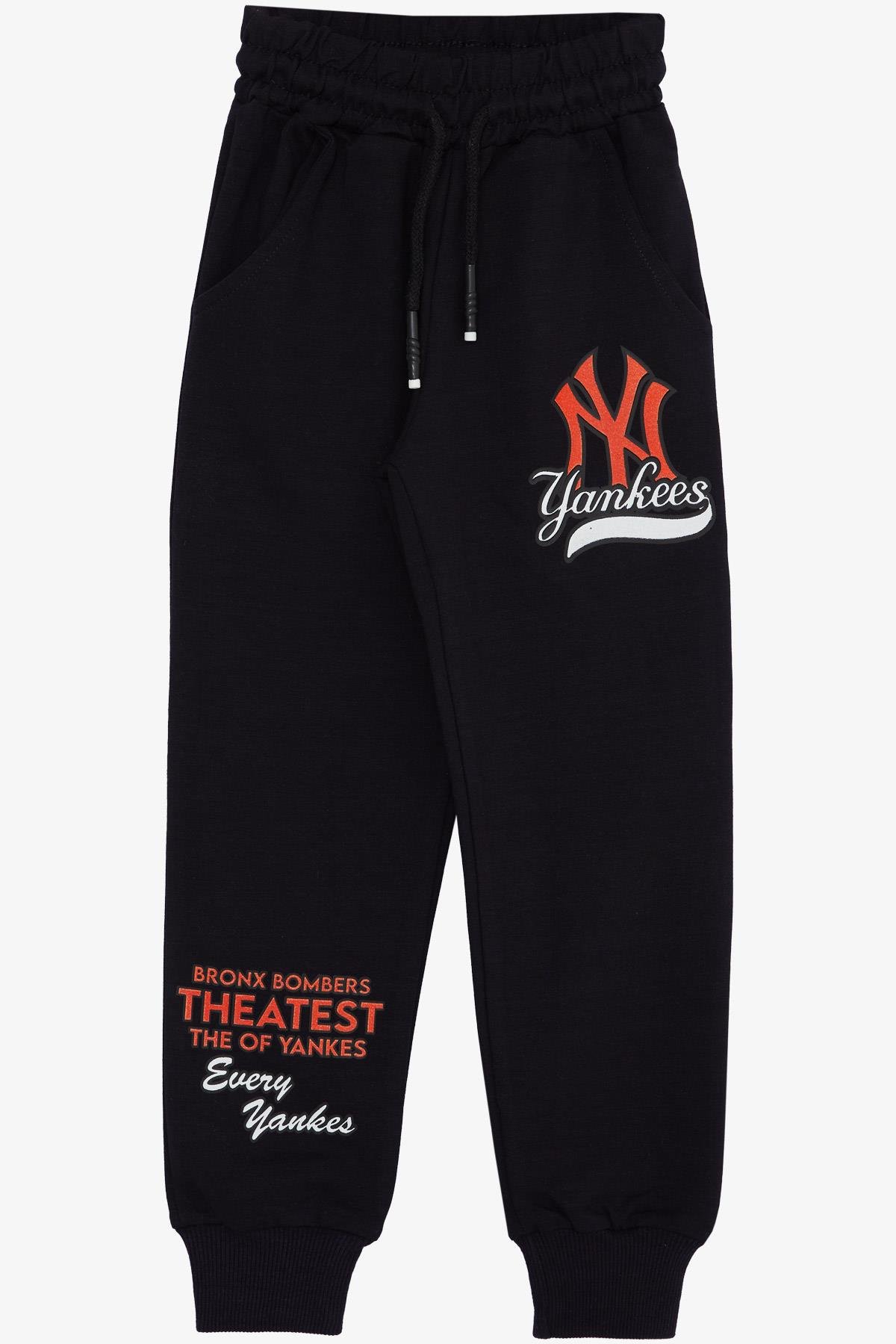 New Points Erkek Çocuk Alt New York Yankess Baskılı Bağcıklı Lacivert (1-4 Yaş)