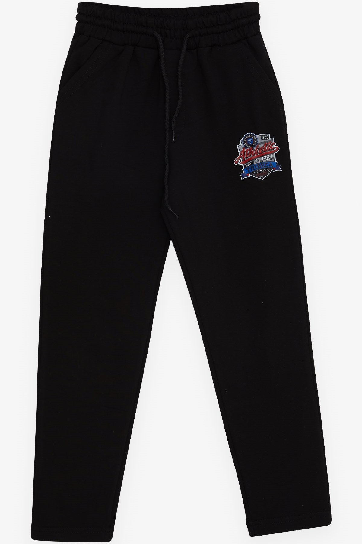 Poyraz Kids Erkek Çocuk Eşofman Altı Baskılı Siyah (8-11 Yaş)