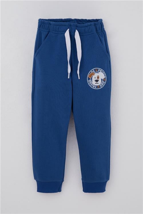 Breeze Erkek Çocuk Alt Köpekçik Nakışlı Bağcık Aksesuarlı Saks Mavisi (1-4 Yaş)