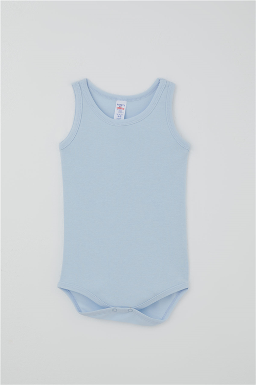 Breeze Erkek Çocuk Çıtçıtlı Atlet Zıbın Body Basic Açık Mavi (1-3 Yaş)