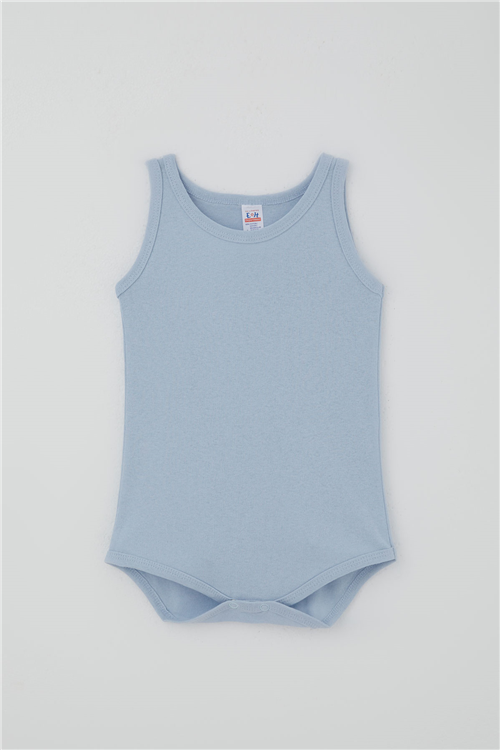 Breeze Erkek Çocuk Çıtçıtlı Atlet Zıbın Body Basic Mavi (1-3 Yaş)