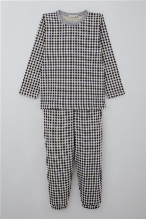 Breeze Erkek Çocuk Pijama Takımı Ekose Desenli Karışık Renk (4-8 Yaş)