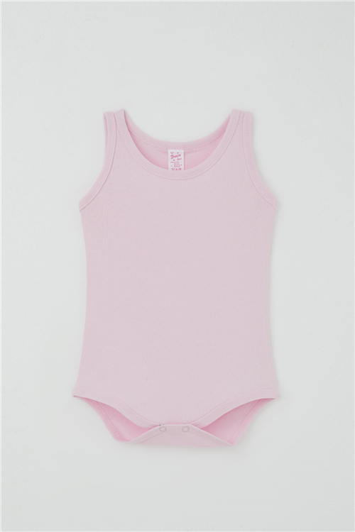 Breeze Kız Çocuk Çıtçıtlı Atlet Zıbın Body Basic Pembe (1-3 Yaş)