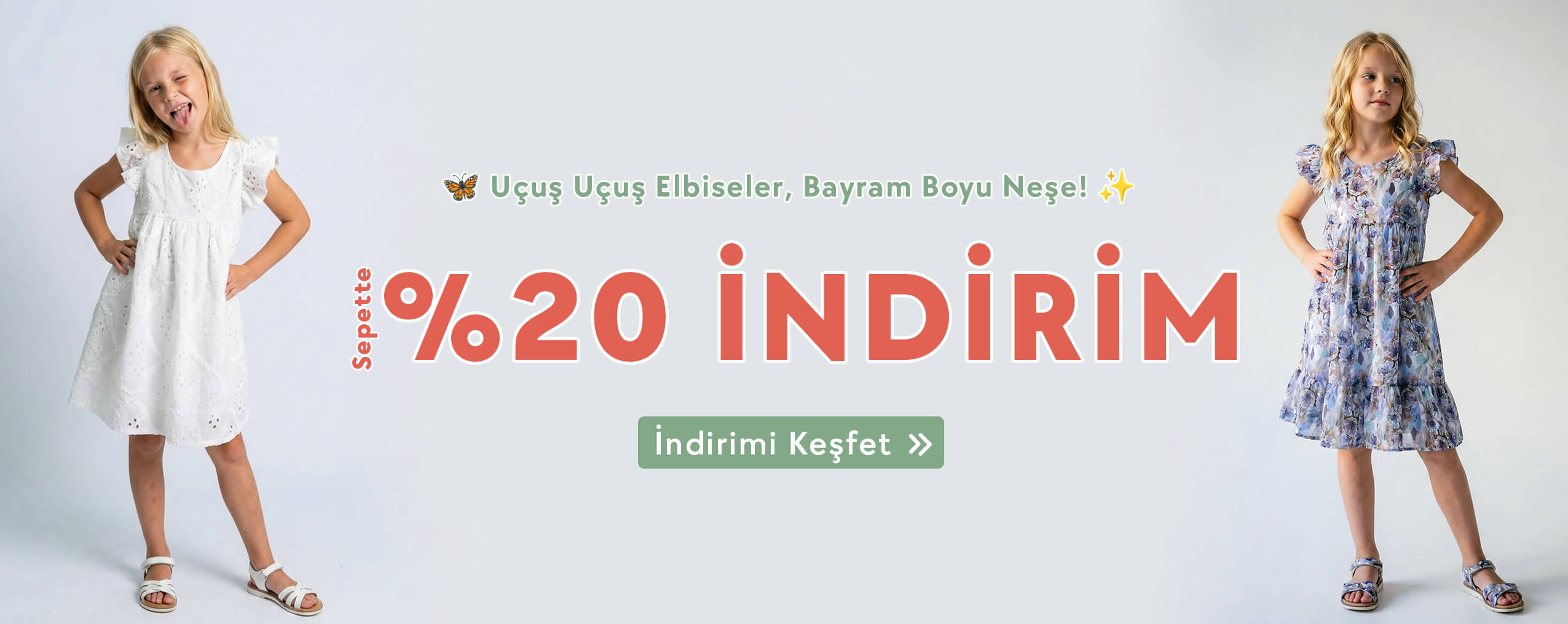 Bahar İndirimi Breeze'de! Yazlık & Baharlık Kız Çocuk Elbiselerinde %20 İndirimi Kaçırma, Hemen Satın Al!
