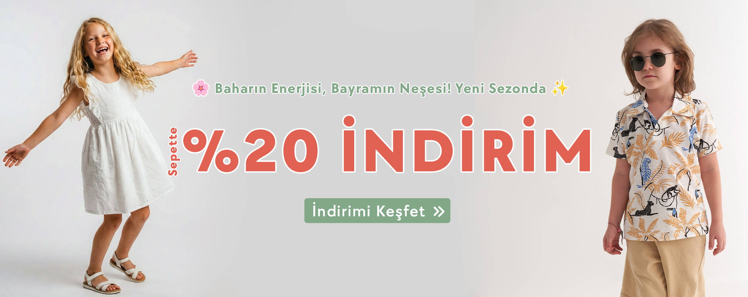 Süper Bahar İndirimi Breeze'de Başladı! Kurban Bayram'ına kadar geçerli sepette %20 indirimi 0-14 yaş arası çocuk kıyafetlerinde kaçırma, hemen alışverişe tıkla!