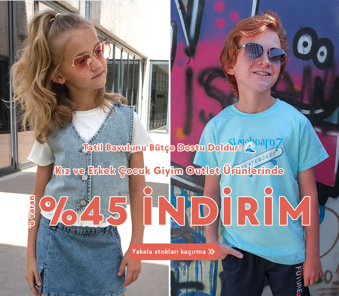 En hesaplı ve en şık karne hediyelerini seçmek için Breeze Outlet günleri yayında! Birbirinden tarz tişörtler, elbiseler ve takımlar %45'e varan net indirim fırsatıyla sizi bekliyor.