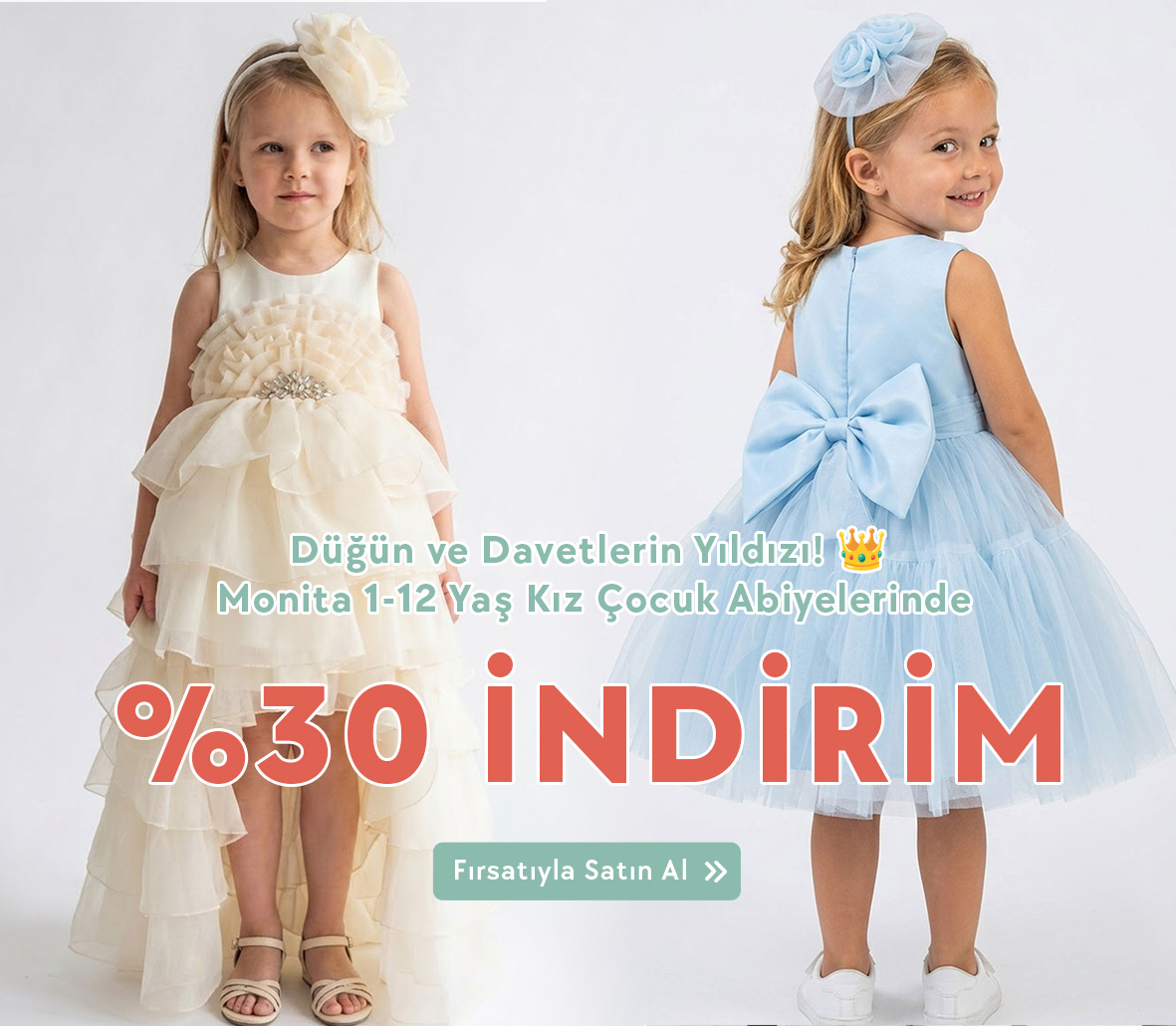 Prenseslerin düğün ve davet şıklığı Breeze'de! Yazlık kız çocuk abiye elbise modellerinde %30 indirim fırsatını kaçırma!