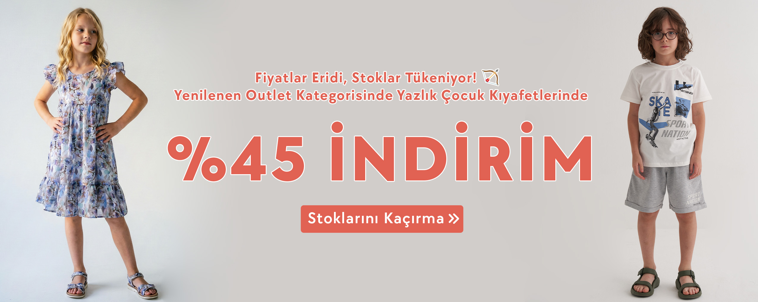 Alışveriş sepetleri outlet fırsatlarıyla doluyor! Kalitesiyle fark yaratan outlet çocuk kıyafet çeşitlerinde %45'e varan büyük indirimi kaçırma!