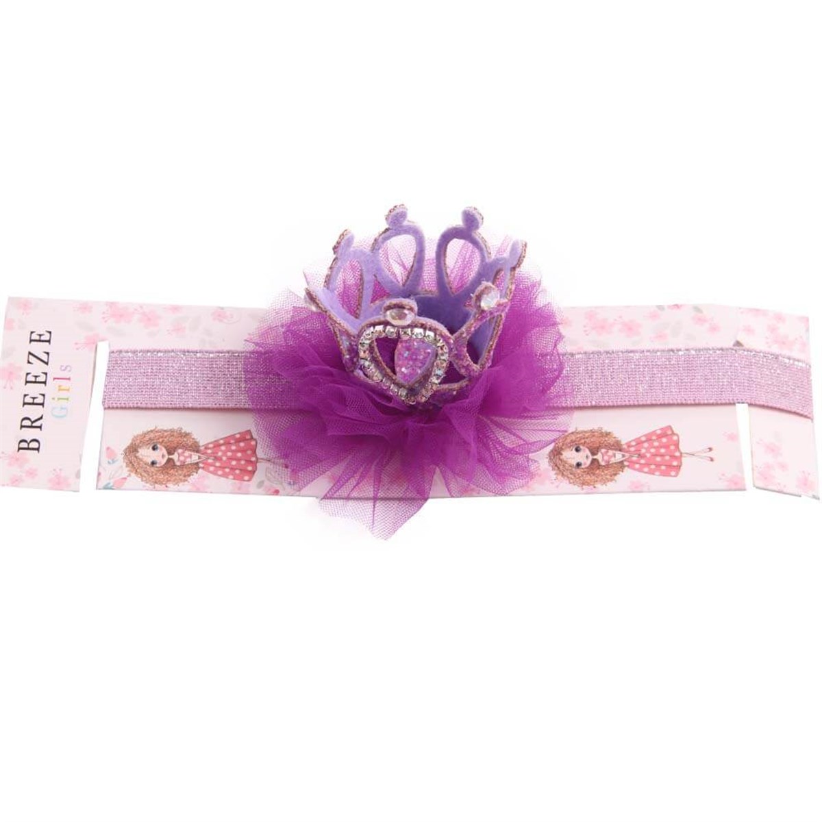 BandanaBREEZE5220cnT658-873 BoyutluTaç Figürlü Tüllü Bandana