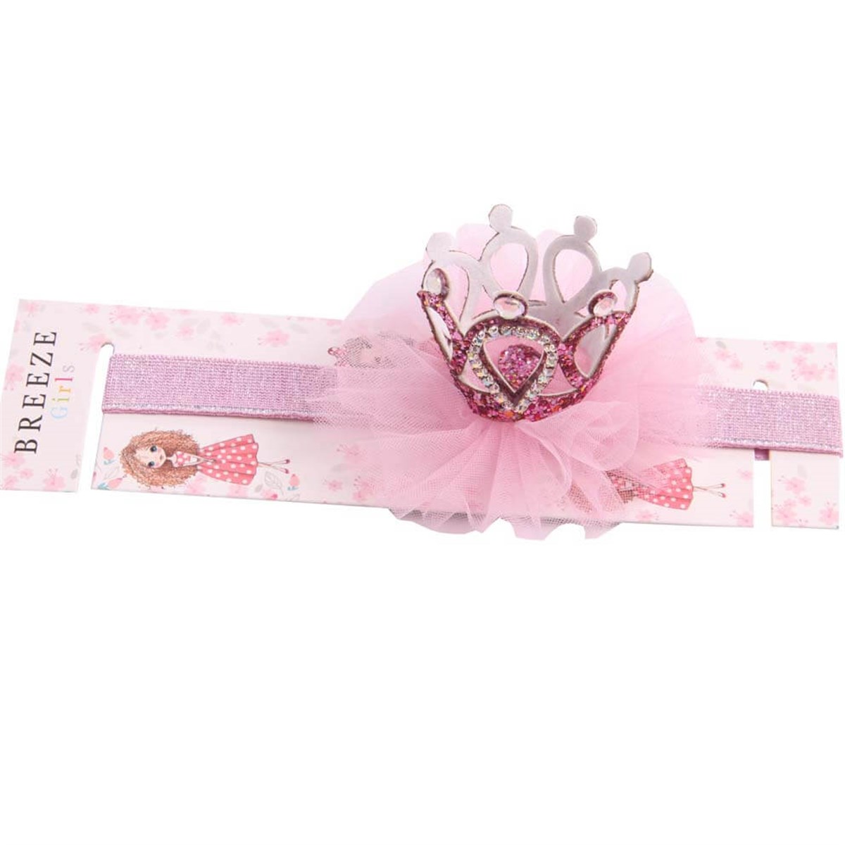 BandanaBREEZE5220cnT656-466 BoyutluTaç Figürlü Tüllü Bandana