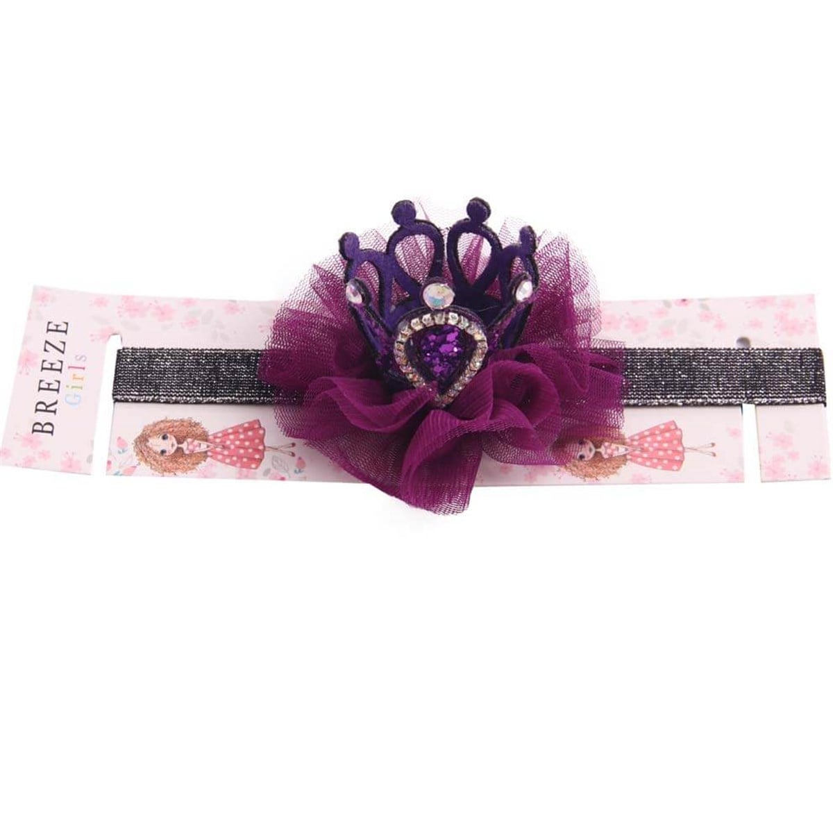 BandanaBREEZE5220cnT657-877 BoyutluTaç Figürlü Tüllü Bandana
