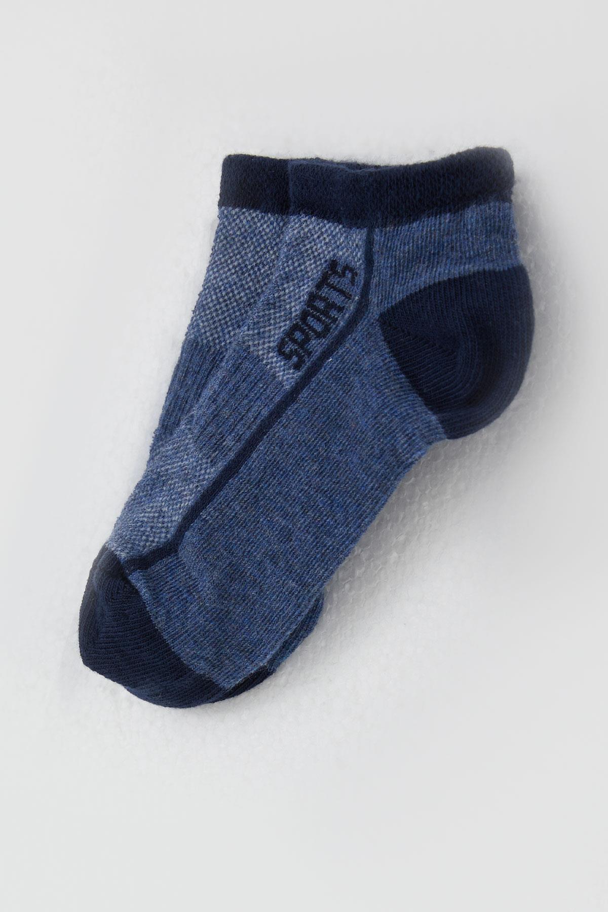 Artı Erkek Çocuk Patik Çorap Sports Yazı Baskılı Koyu Mavi (1-14 Yaş)