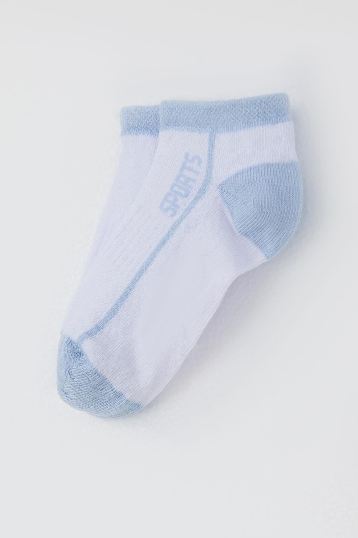 Artı Erkek Çocuk Patik Çorap Sports Yazı Baskılı Beyaz (1-14 Yaş)