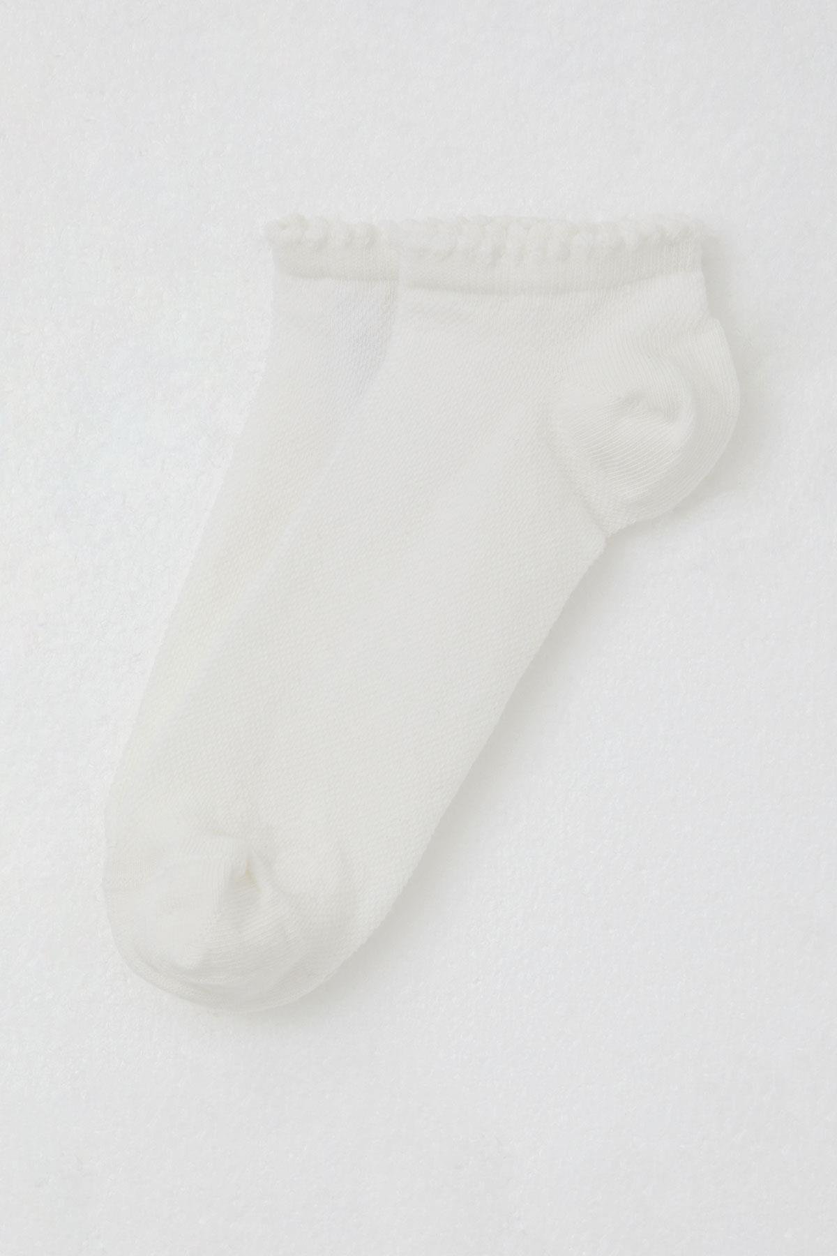 Artı Kız Çocuk Soket Çorap Basic Ekru (13-14 Yaş)
