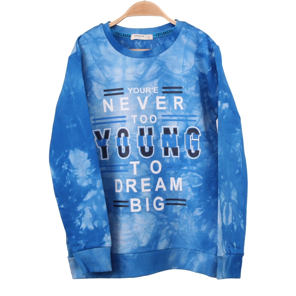 Erkek Çocuk Sweatshirt Baskılı Mavi (14 Yaş)