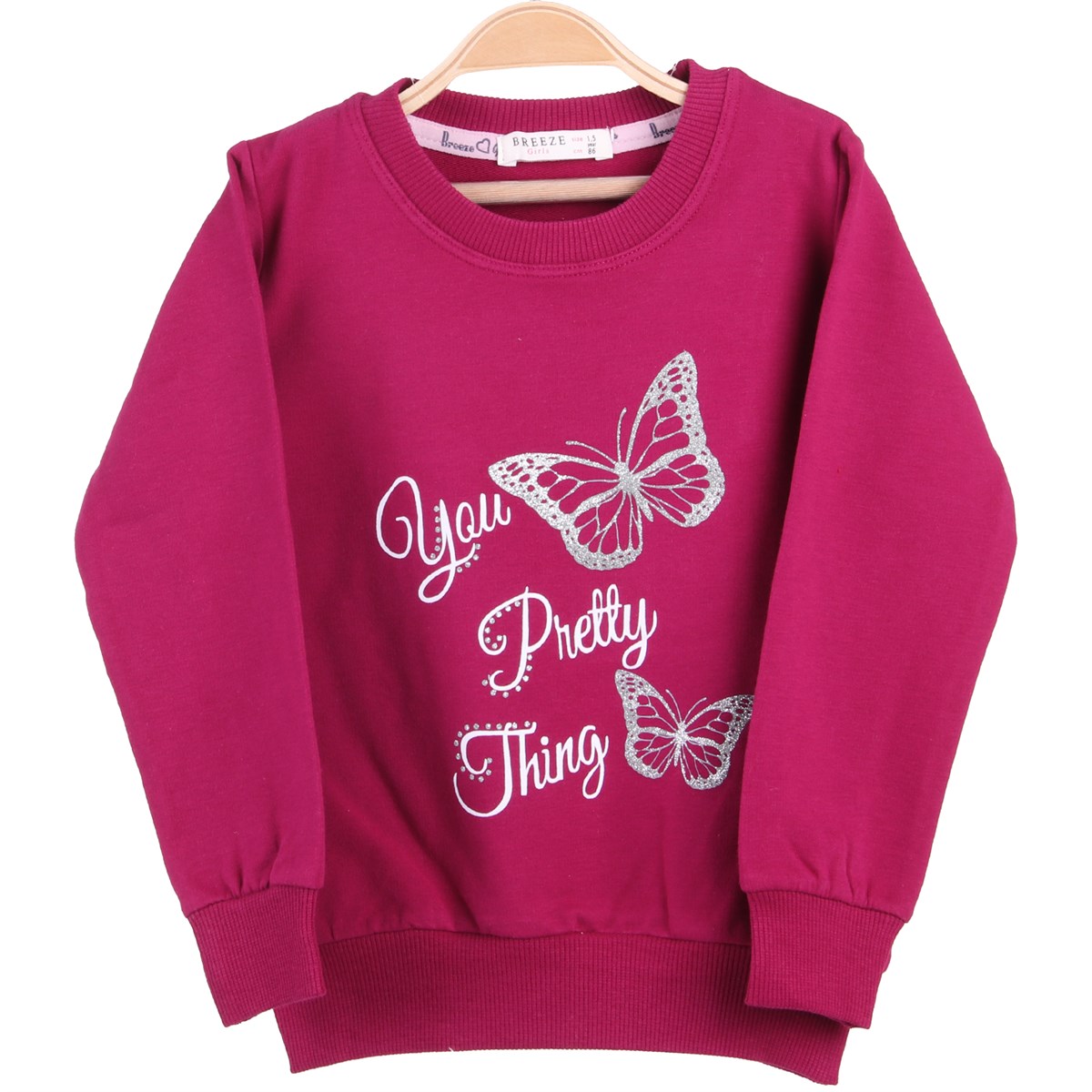 Kız Bebek Sweat Simli Vişneçürüğü (1.5 Yaş)