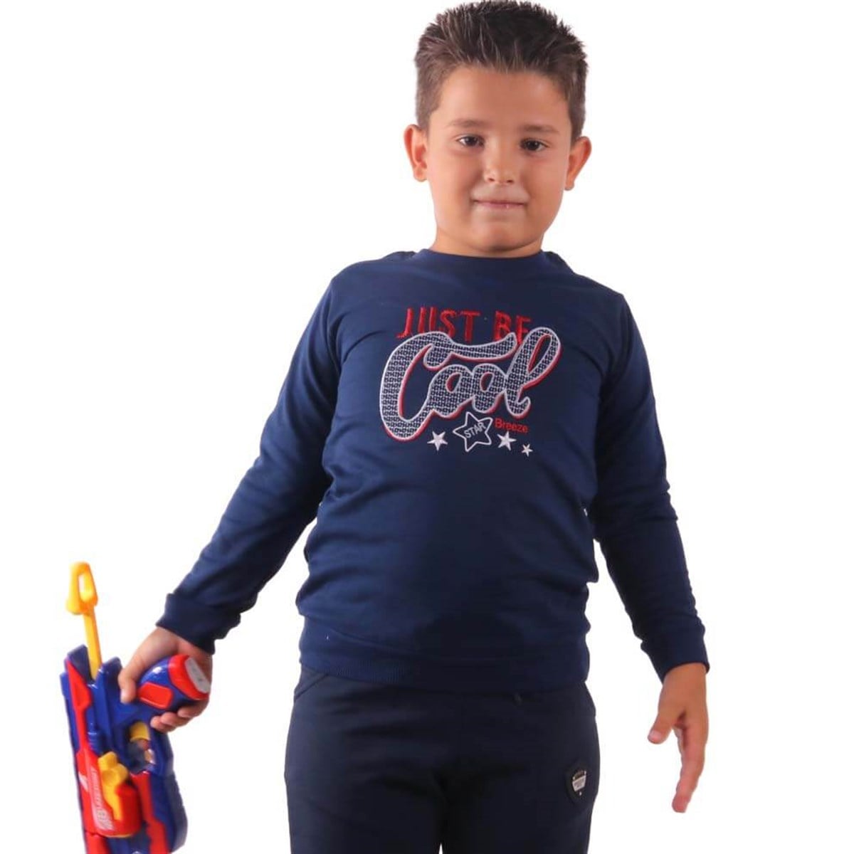 Erkek Çocuk Sweat Baskılı Lacivert (2-4 Yaş)