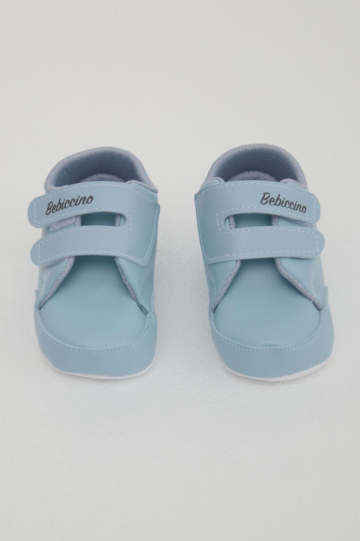 Bebiccino Erkek Bebek Patik Ayakkabı Cırtlı Convers Açık Mavi (18 Numara-19 Numara)