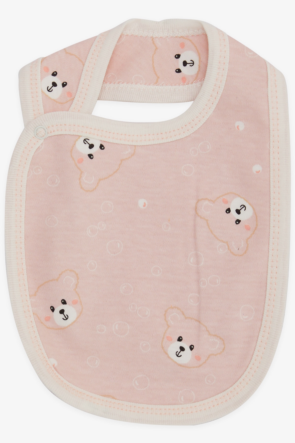 Breeze Bebek Mama Önlüğü Ayıcık Desenli Pudra