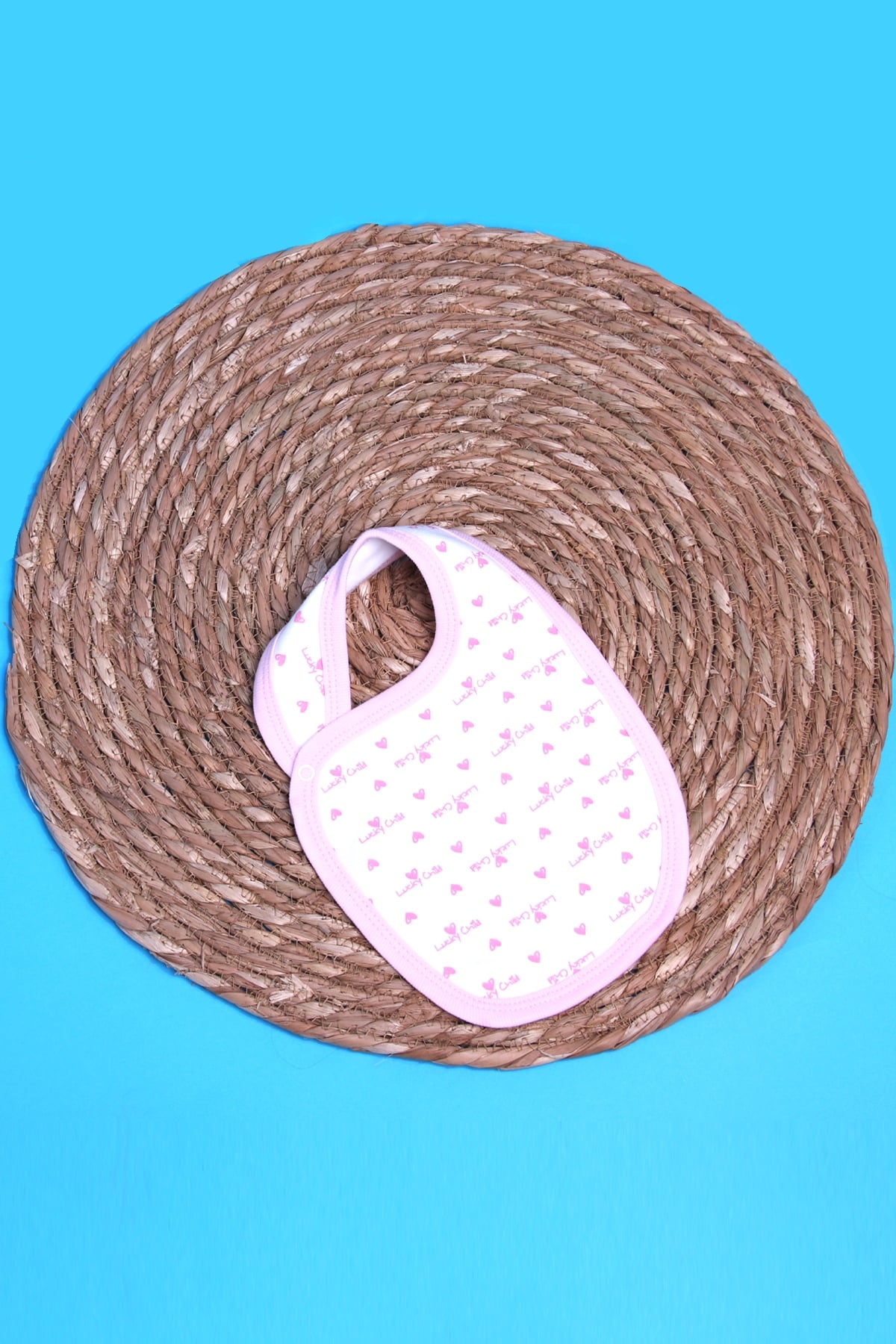 Breeze Bebek Mama Önlüğü Kalpli Pudra (-)