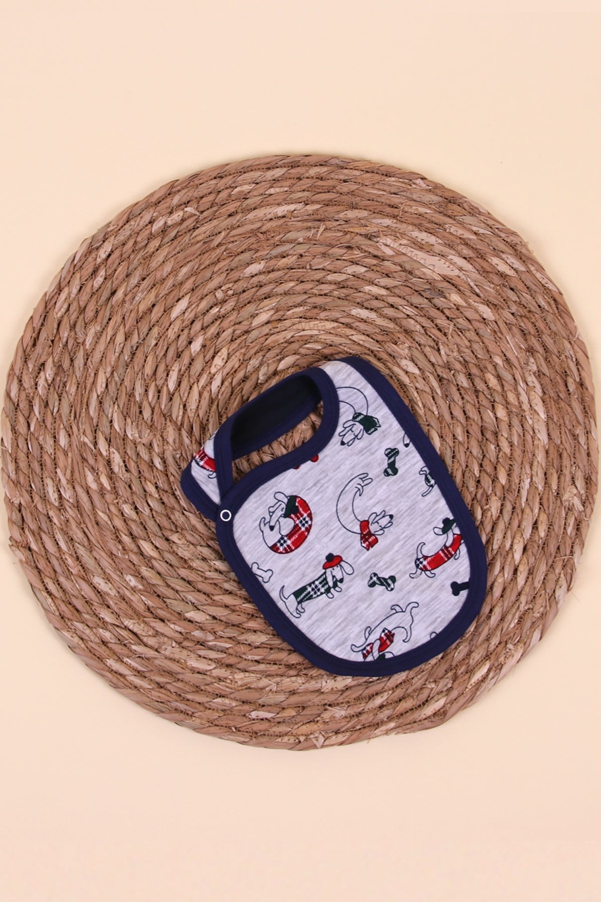 Breeze Bebek Mama Önlüğü Köpekli Gri