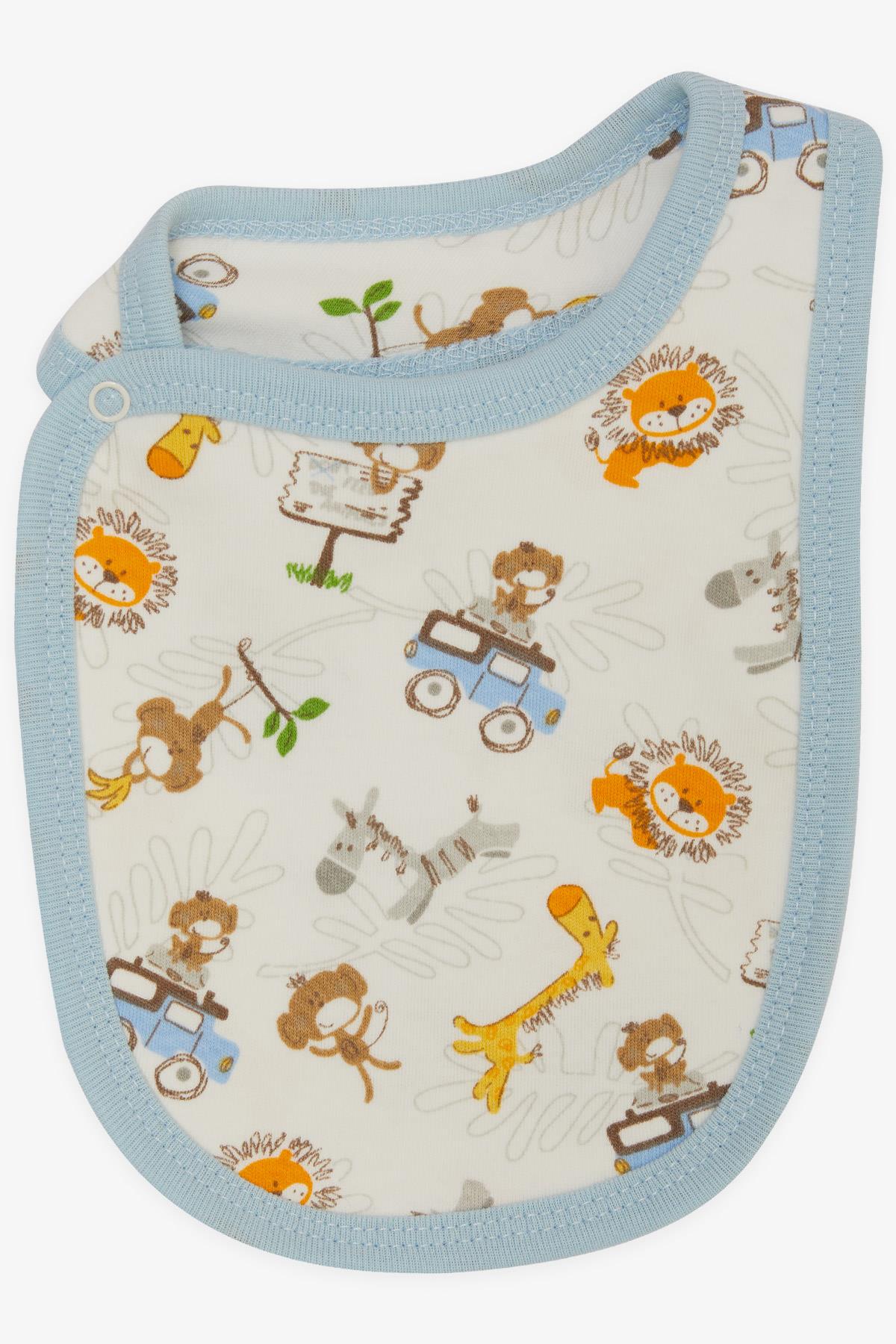 Breeze Bebek Mama Önlüğü Safari Temalı Beyaz (Standart)