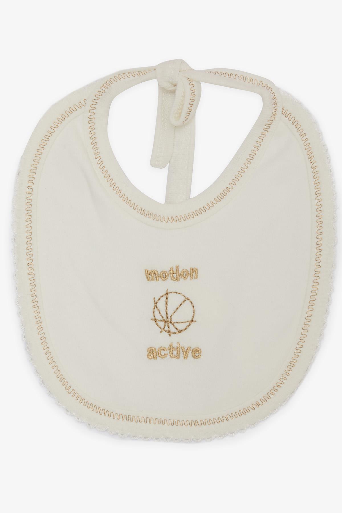 Breeze Bebek Mama Önlüğü Top Nakışlı Ekru (Standart)