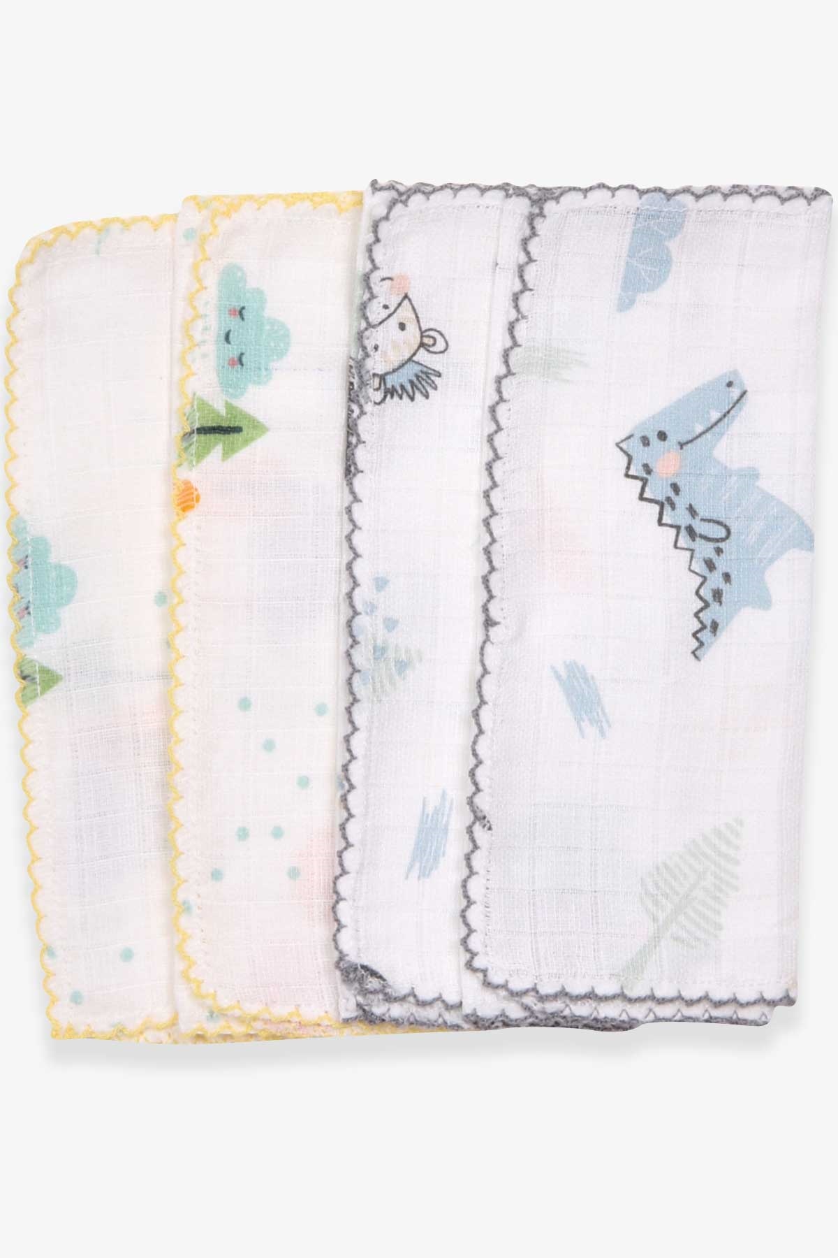 Breeze Bebek Müslin Mendil Desenli Karışık Renk (18 x 30 cm)