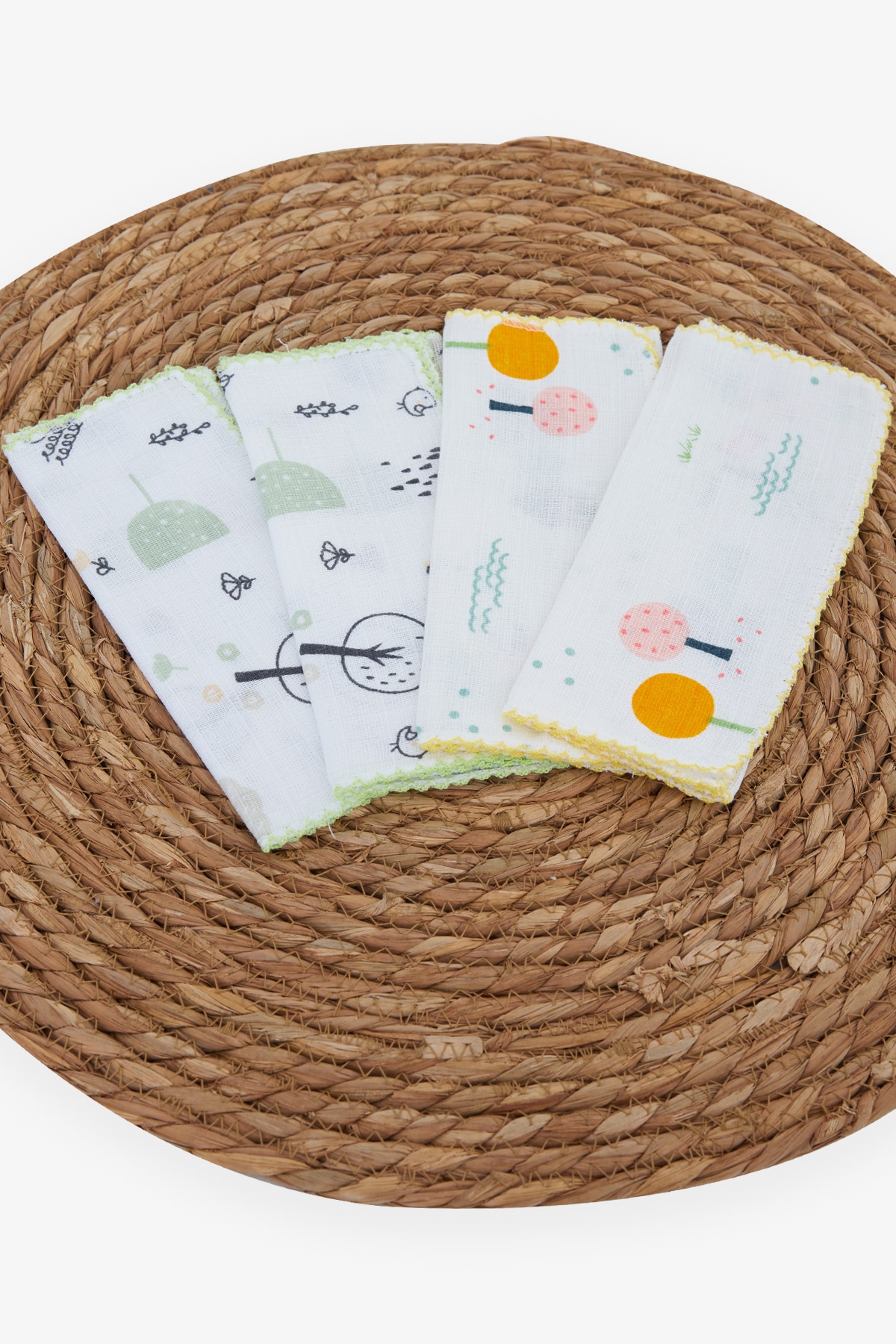 Breeze Bebek Müslin Mendil Desenli Karışık Renk (Standart)