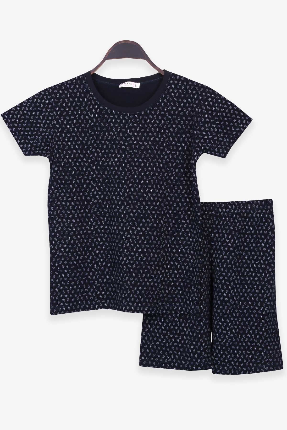 Breeze Çocuk Pijama Takımı Desenli Lacivert (9-12 Yaş)