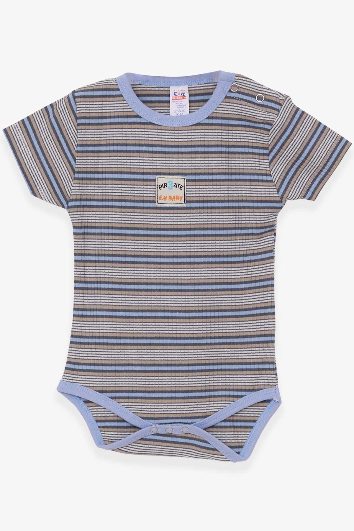 Breeze Erkek Bebek Çıtçıtlı Body Çizgili Karışık Renk (9 Ay-3 Yaş)