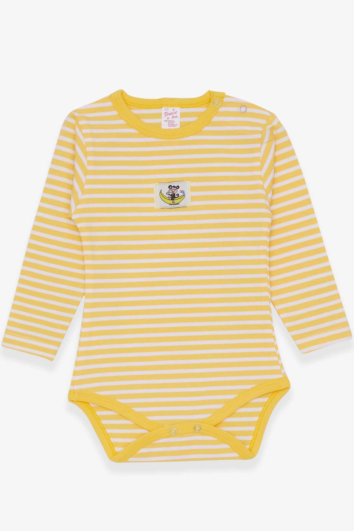 Breeze Erkek Bebek Çıtçıtlı Body Çizgili (9 Ay-3 Yaş)