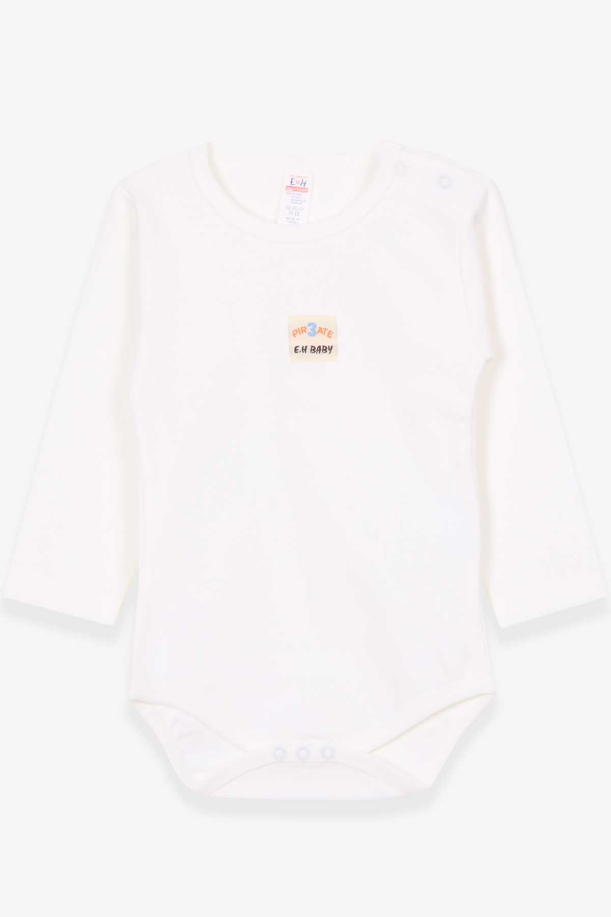 Breeze Erkek Bebek Çıtçıtlı Body Ekru (9 Ay-3 Yaş)
