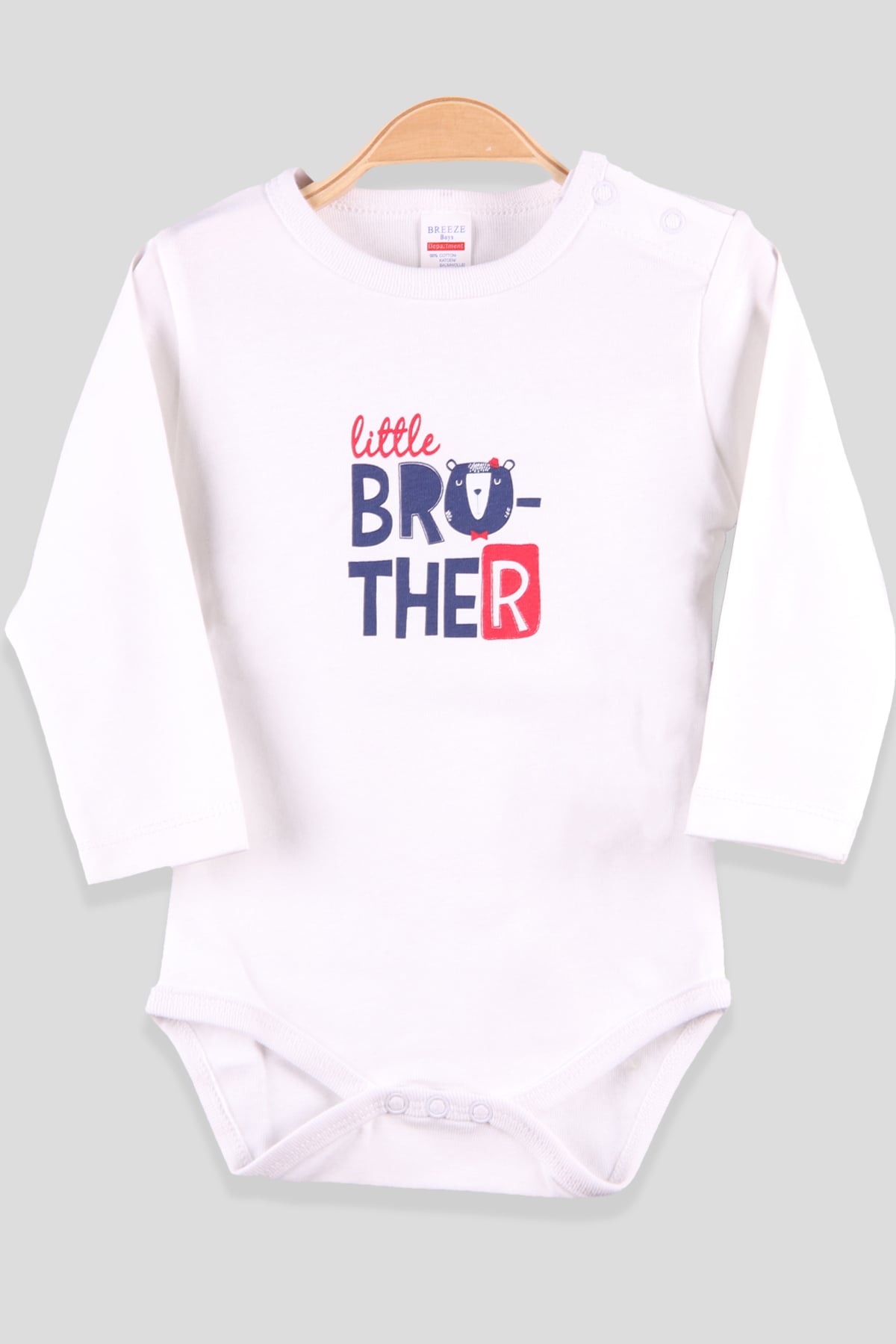 Breeze Erkek Bebek Çıtçıtlı Body Ekru (9 Ay-3 Yaş)